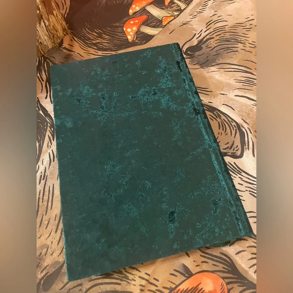 NWOT ECCOLO Green Velvet Mushroom Covered NEVER STOP GROWING Journal